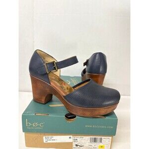 B.O.C. Women's Gia Navy Closed Toe Comfort Mary Jane Platform Clogs Sz 9M